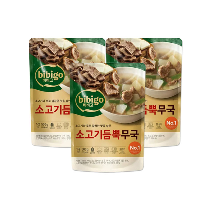 비비고 소고기 듬뿍무국 500g x 3개